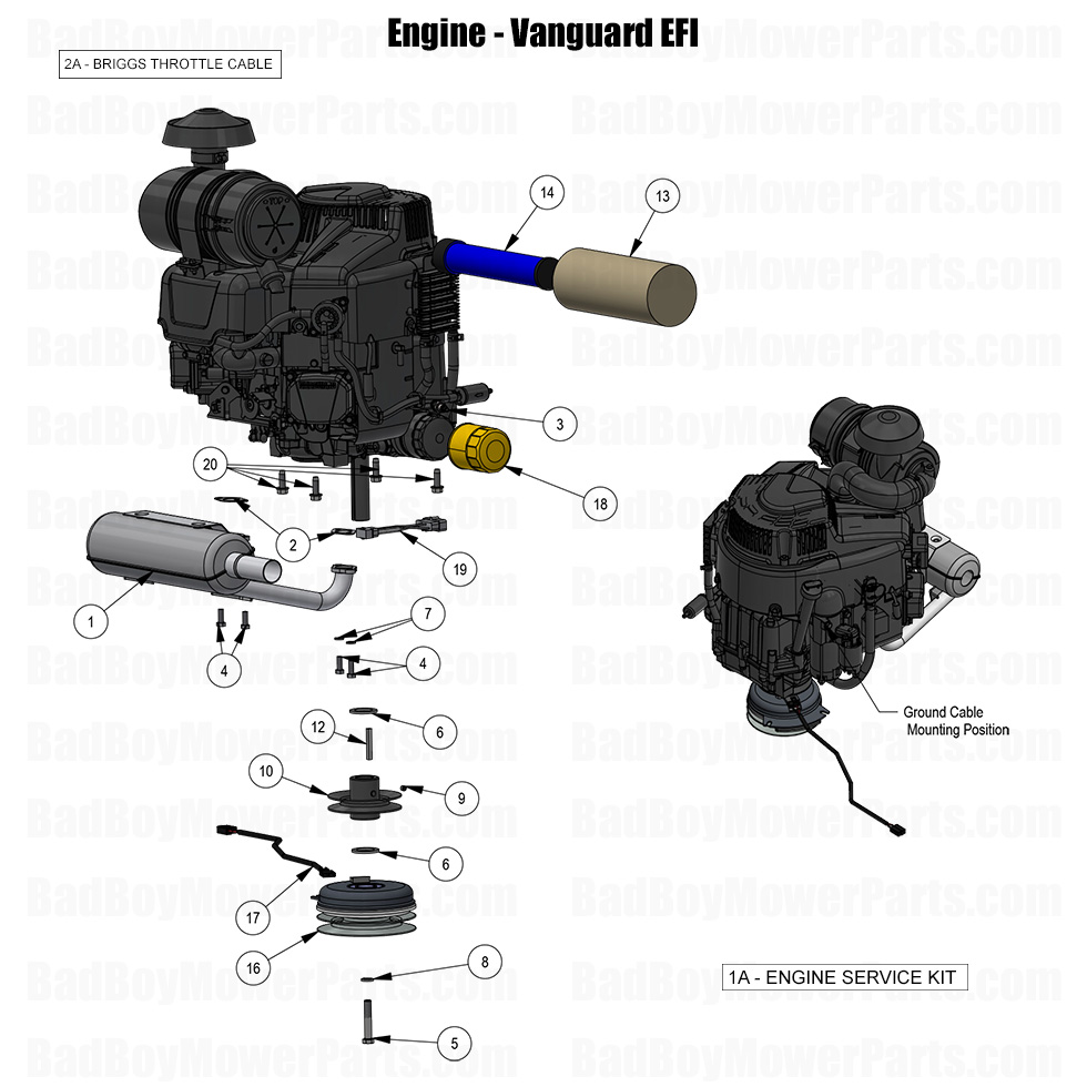 3910 - Bad Boy Mower Parts Lookup > 2025 > Revolt (48\"-61\" Decks) > Engine - Vanguard EFI